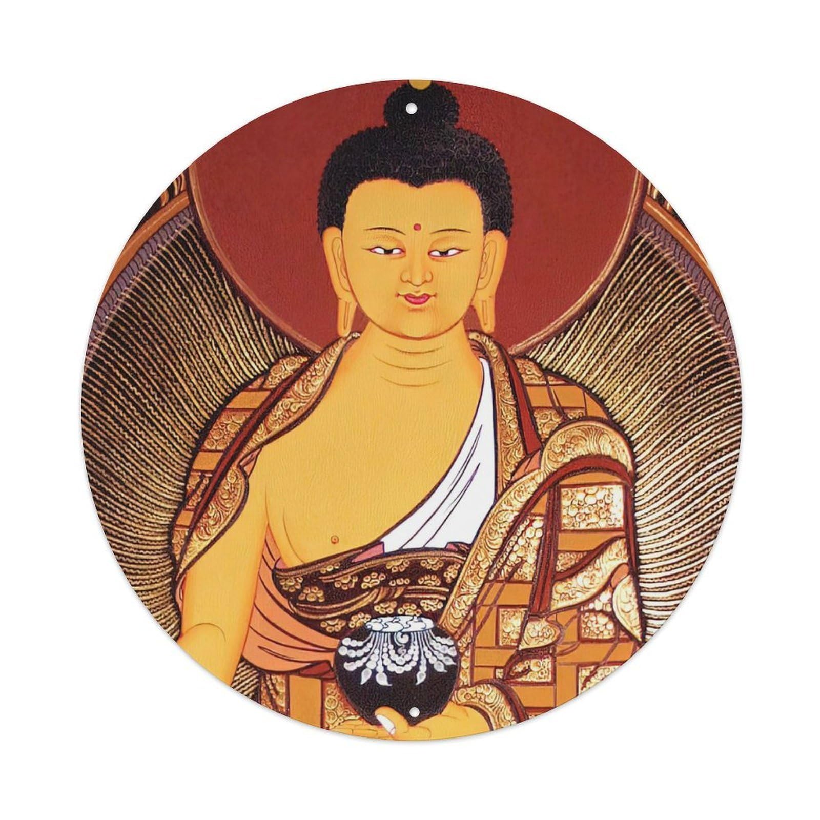Vintage Buddha Thangka Times Metal Tin Sign