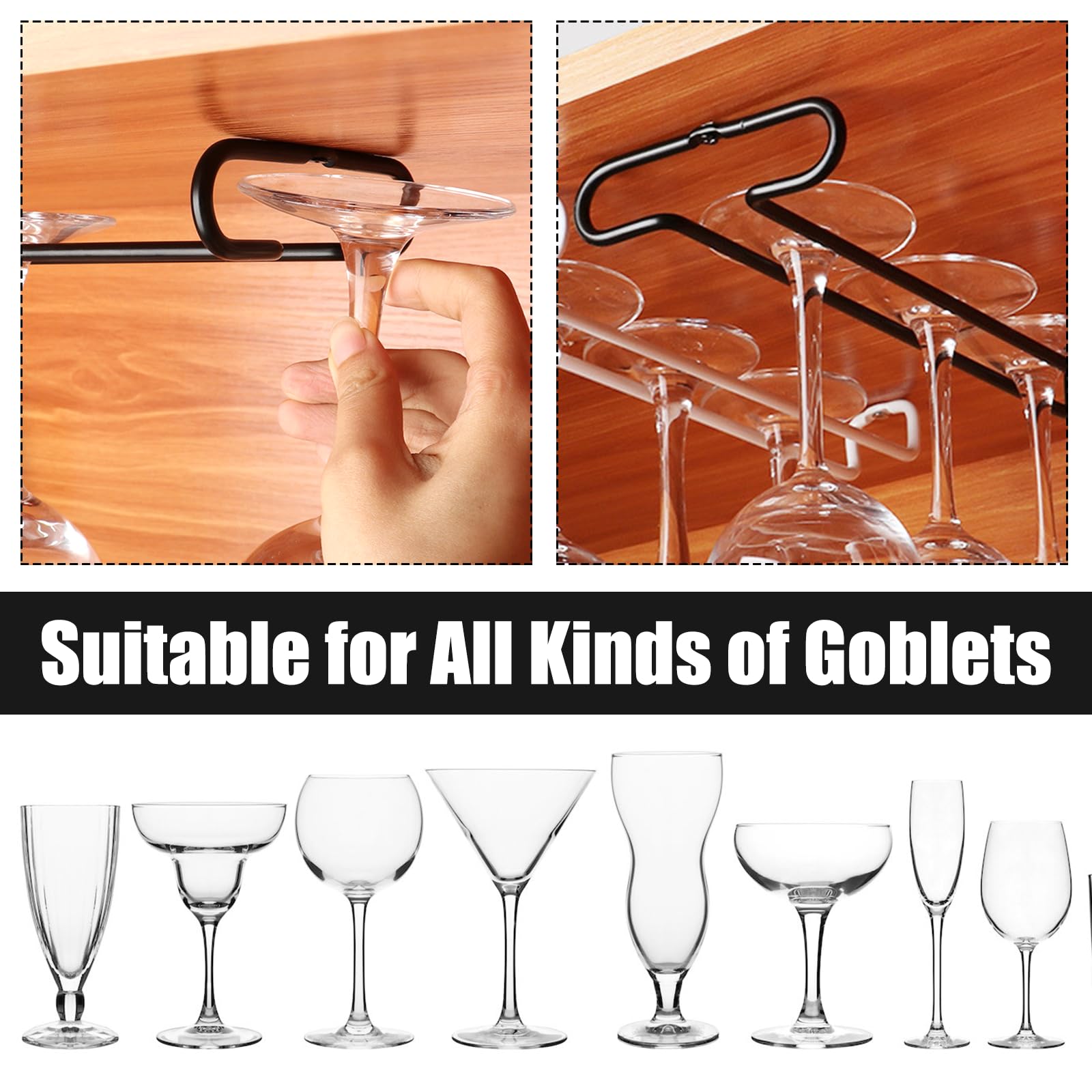 2 Pièces Porte Verres Suspendu, 26cm X 11.5cm Support Verre a Pied Suspendu en Métal Compatible avec le Fond 4cm-9cm, Rail Porte Verre A Pied pour Bars, Armoires à Vin, Armoires, Restaurant 2 Pièces Porte Verres Suspendu, 26cm X 11.5cm Support Verre a Pied Suspendu en Métal Compatible avec le Fond 4cm-9cm, Rail Porte Verre A Pied pour Bars, Armoires à Vin, Armoires, Restaurant