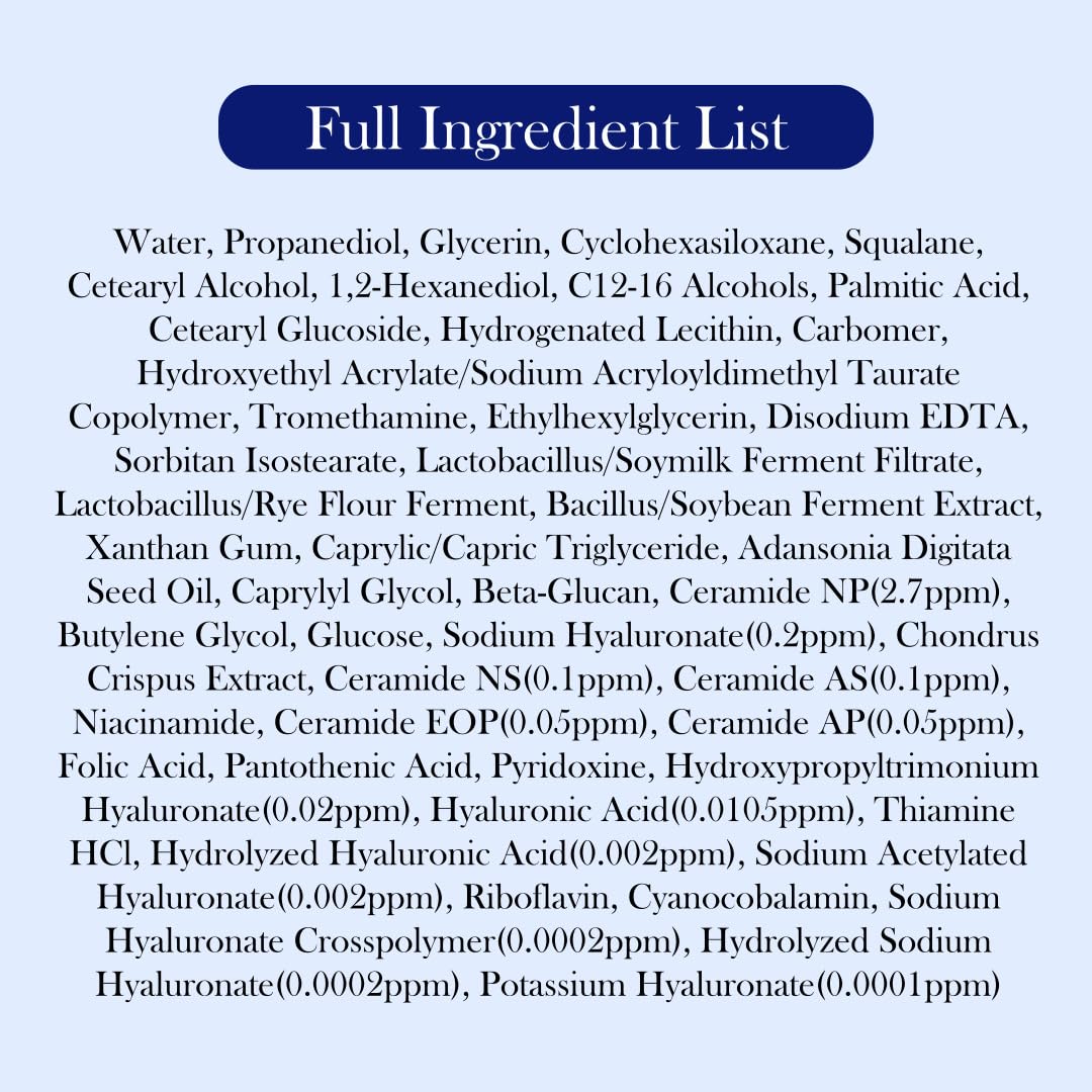 RAVIEL Crema de ácido hialurónico Biome 8X, hidratación duradera y 5 x ceramida barrera hidratante para pieles sensibles, cuidado diario de la piel coreana (80 ml)