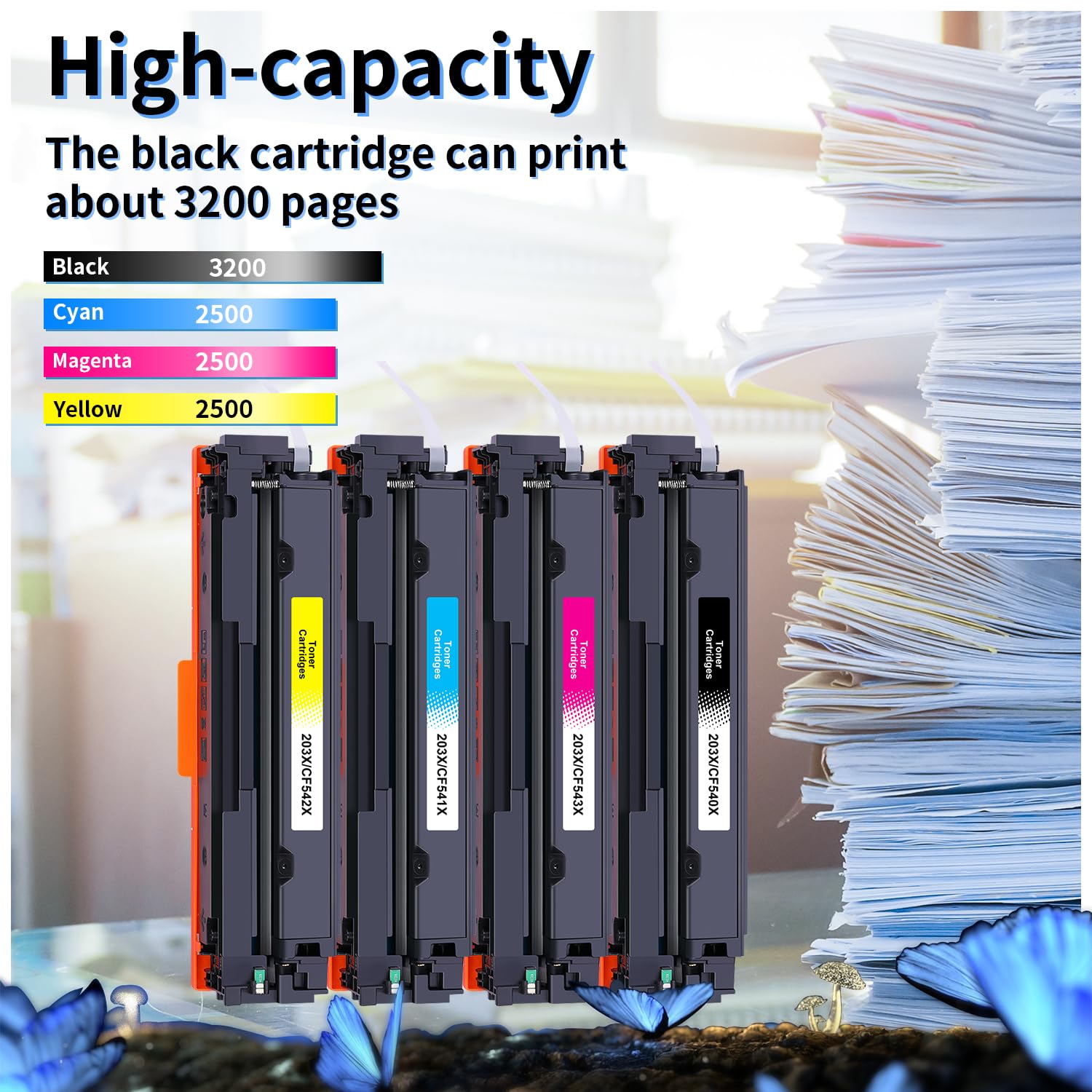 LOSMANN 203 x Toner Compatible with HP 203X 203A CF540X CF541X CF542X