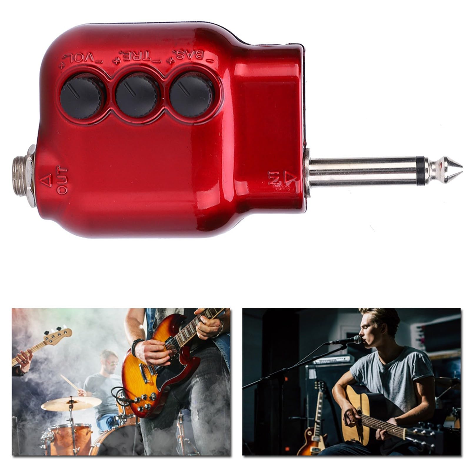 CHICIRIS Amplificateur Puissant de Puissance de Collecte pour la Guitare Acoustique Ukelele, Un Contrat de Contrôle et D'impédance à Faible Volume élevé, Idéal pour Les Musiciens, Le Métal et Le