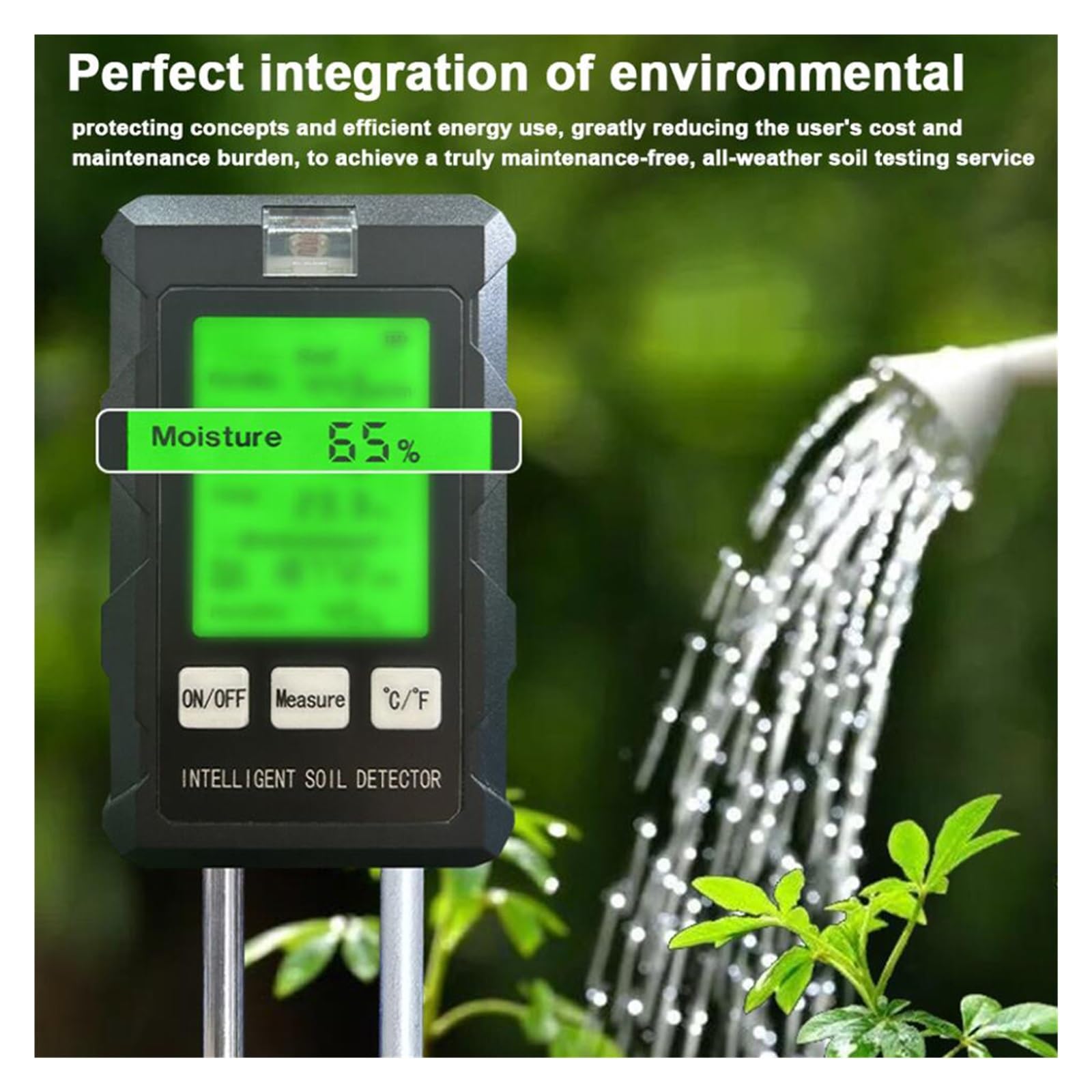 Medidor de pH, humedad, luz solar, temperatura, fertilidad del suelo, comprobador, sensor Agricultura y actividades al aire libre
