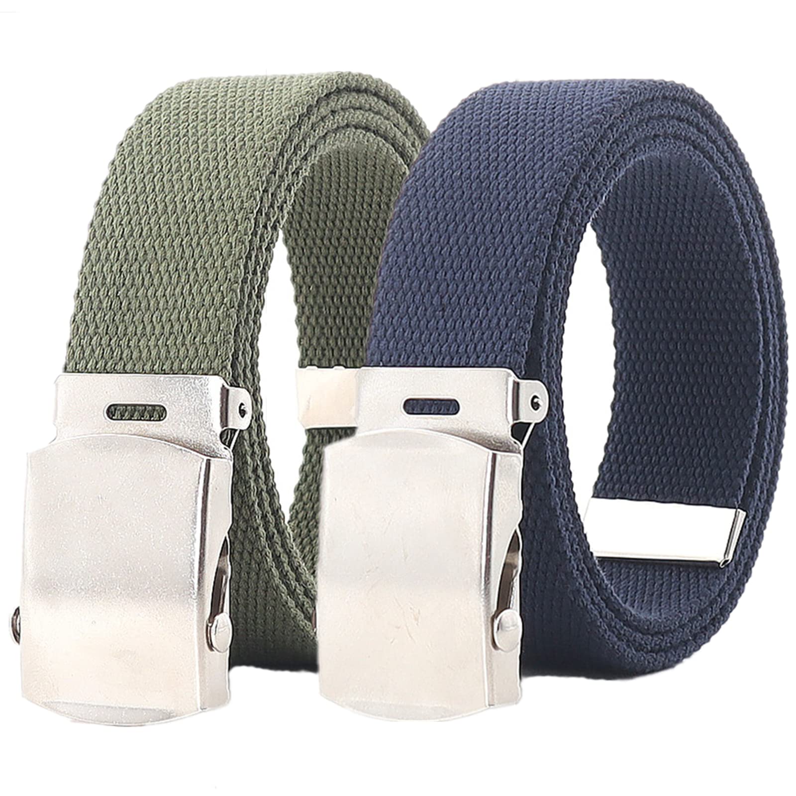 Cinturones para Hombres Cinturón Trenzado, Cinturones for Hombres y Mujeres, Talla Grande de 41 a 71 Pulgadas, cinturón táctico Militar de Lona de Nailon, 1,25(Green+Blue,Length 150CM/59)