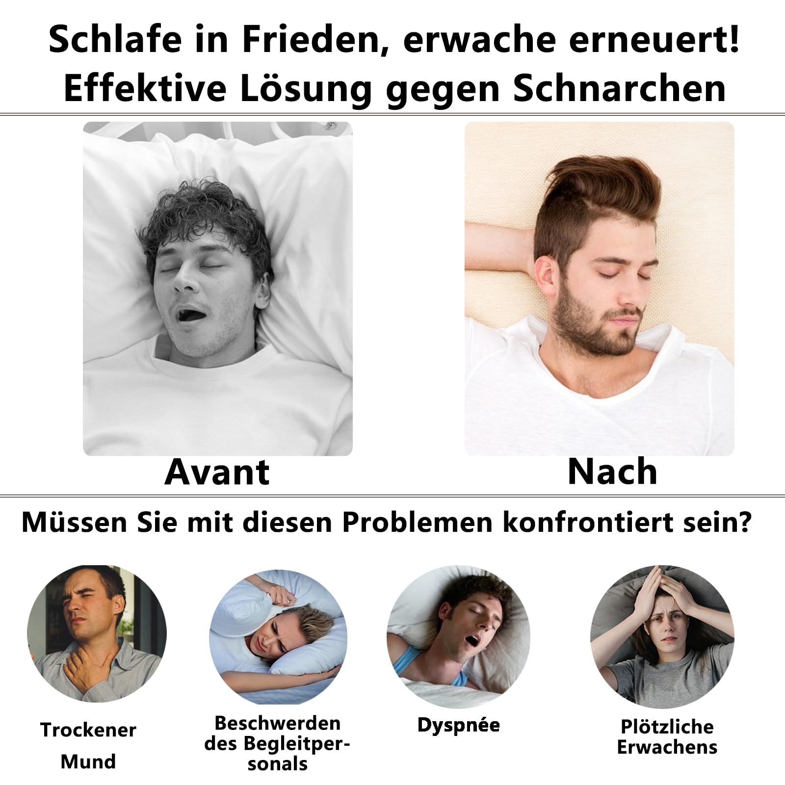 Anti-Schnarch Mundschutz Verstellbare Aufbissschiene gegen Schnarchen Knirschen Schlafqualität Mattblau