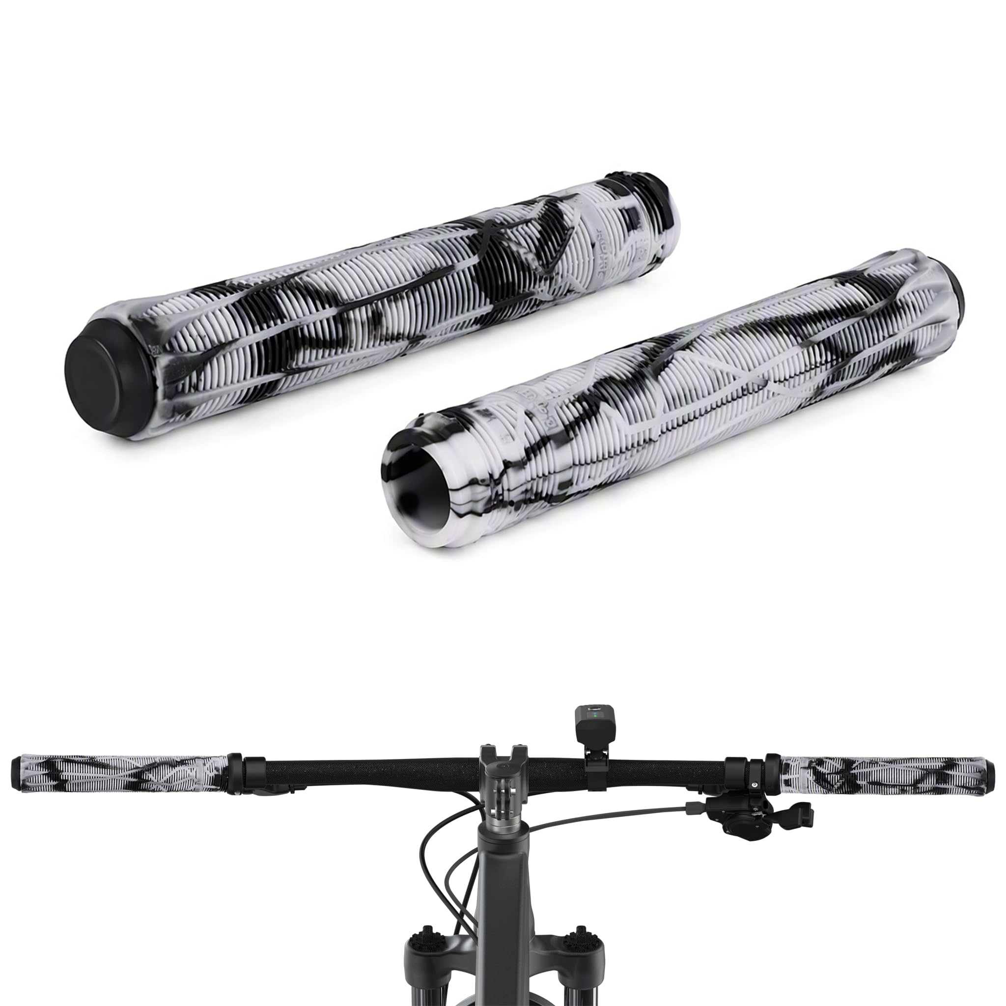 Vosali 2PCS Bike Handlebar Grips, Soft Rubber Non-Slip Bicycle Handle Grips