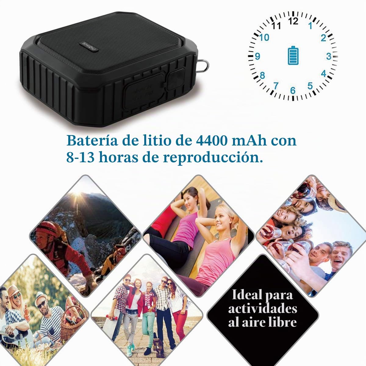 Amplificador de voz inalámbrico con auriculares de micrófono, micrófono de auriculares recargable de 18 W con altavoz, megáfono de sistema PA personal impermeable ResponseBridge para profesores etc.