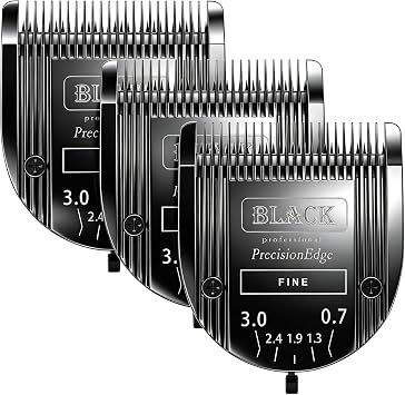 Adjustable 5 in 1 Blades Dog Grooming Blades Compatible with Wahl Animal Clipper Arco, Bravura, Chromado, Creativa, Figura, and Motion Pet, Dog, and Horse BLACK/3PC