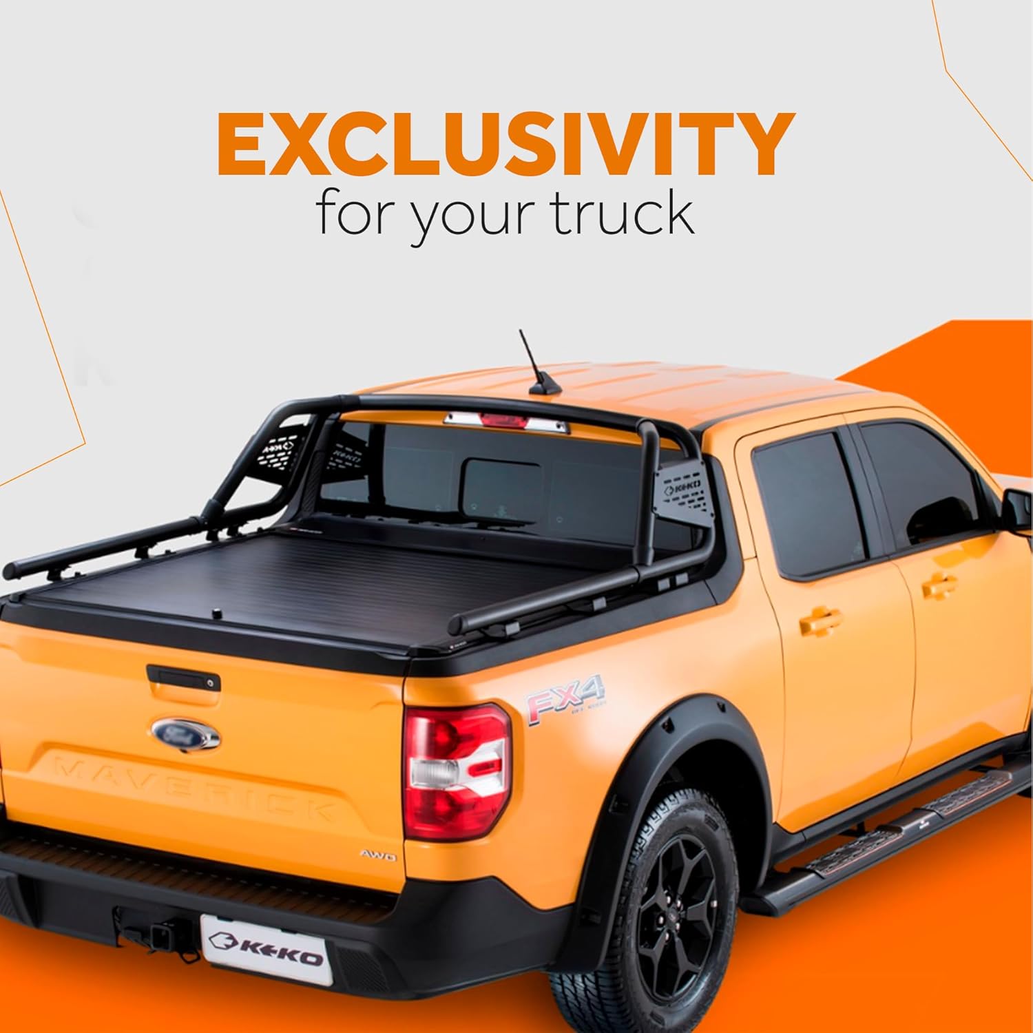 KEKO - Truck Sport Bar Brackets for Attaching to Retractable Hardtop Tonneau Cover Compatible with Maverick 2022-2023 - Truck Accessories, Car Accessories, Pieces Included - Alloy Steel, Carbon Steel