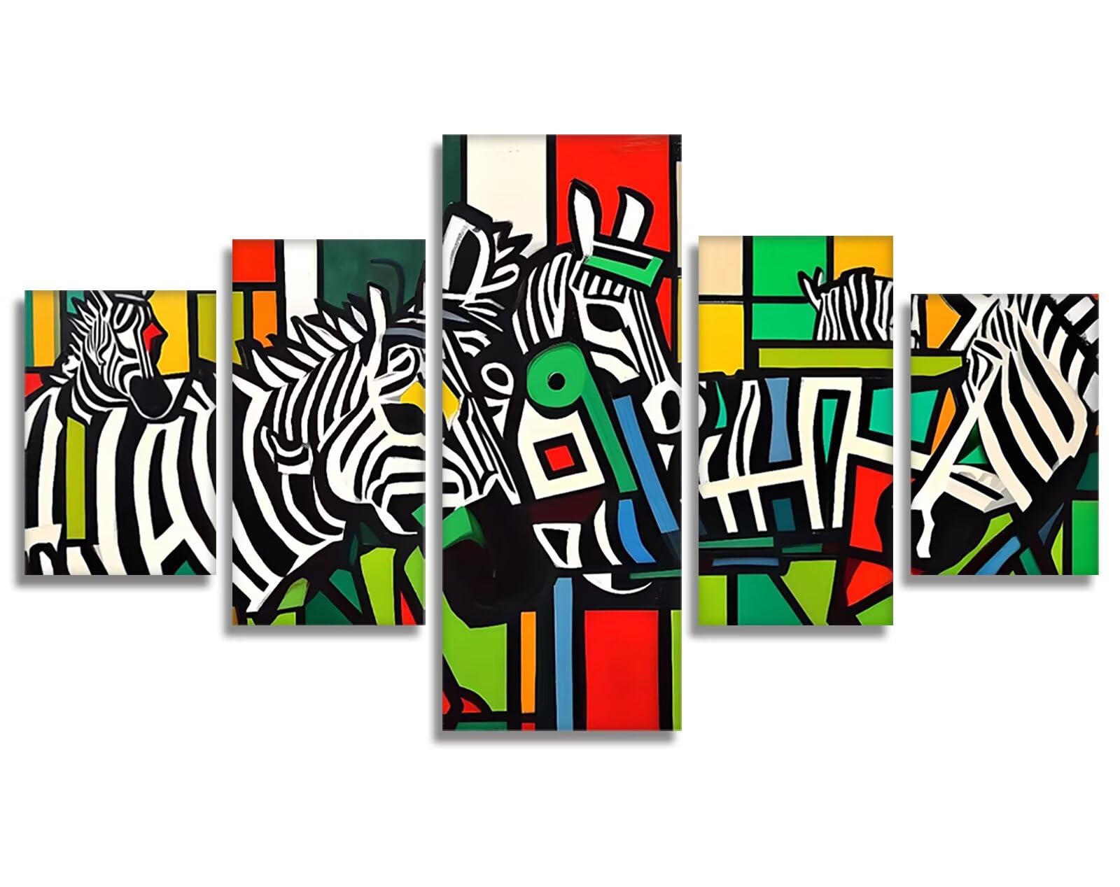 5 sztuk Zebra Diament Malarstwo Abstrakcyjne Diamentowe Malarstwo Dorośli DIY Zestaw do malowania diamentami Dorośli Creart Zestaw do haftu krzyżykowego Diamentowe malowanie do dekoracji ścian