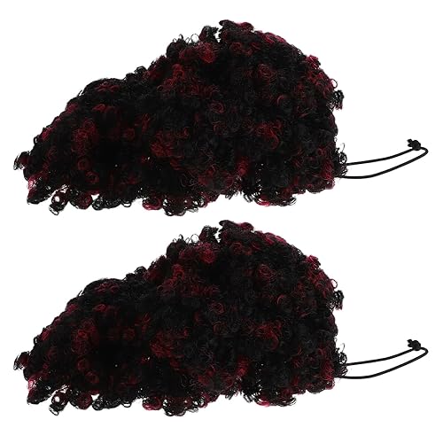 TEHAUX Short Curly Wigs for Women, 1 Pair Fashionable Wavy