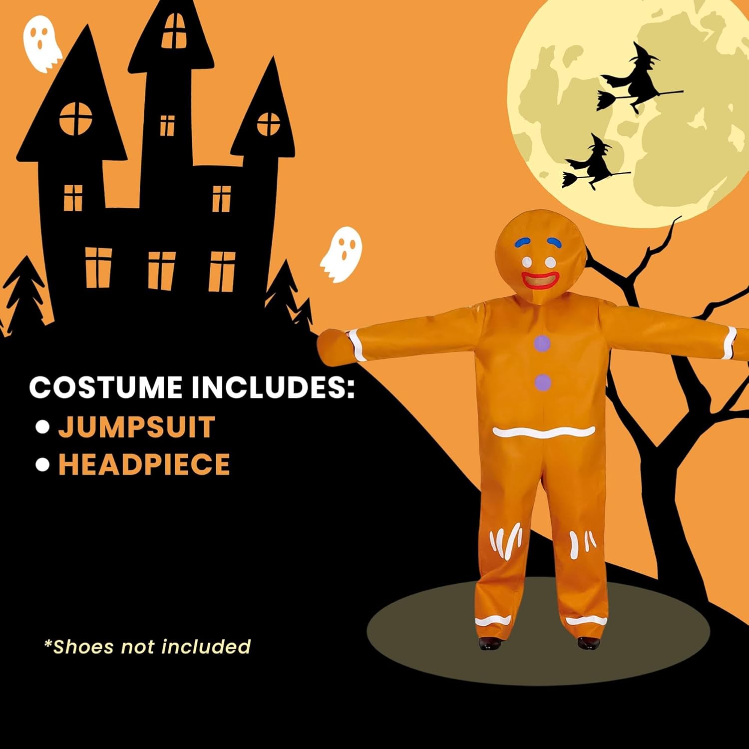 Toynk Gingerbread Man Adult Costume | One Size - Image 5