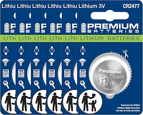 Miniatura 1 de Premium Batteries Murata CR2477 - Baterías de litio de 3 V, aptas para niños (paquete de 6)