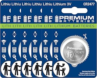 Premium Murata CR2477 Lithium 3V Coin Cell - Japanese Engineered High Capacity Batteries (6 Pack)