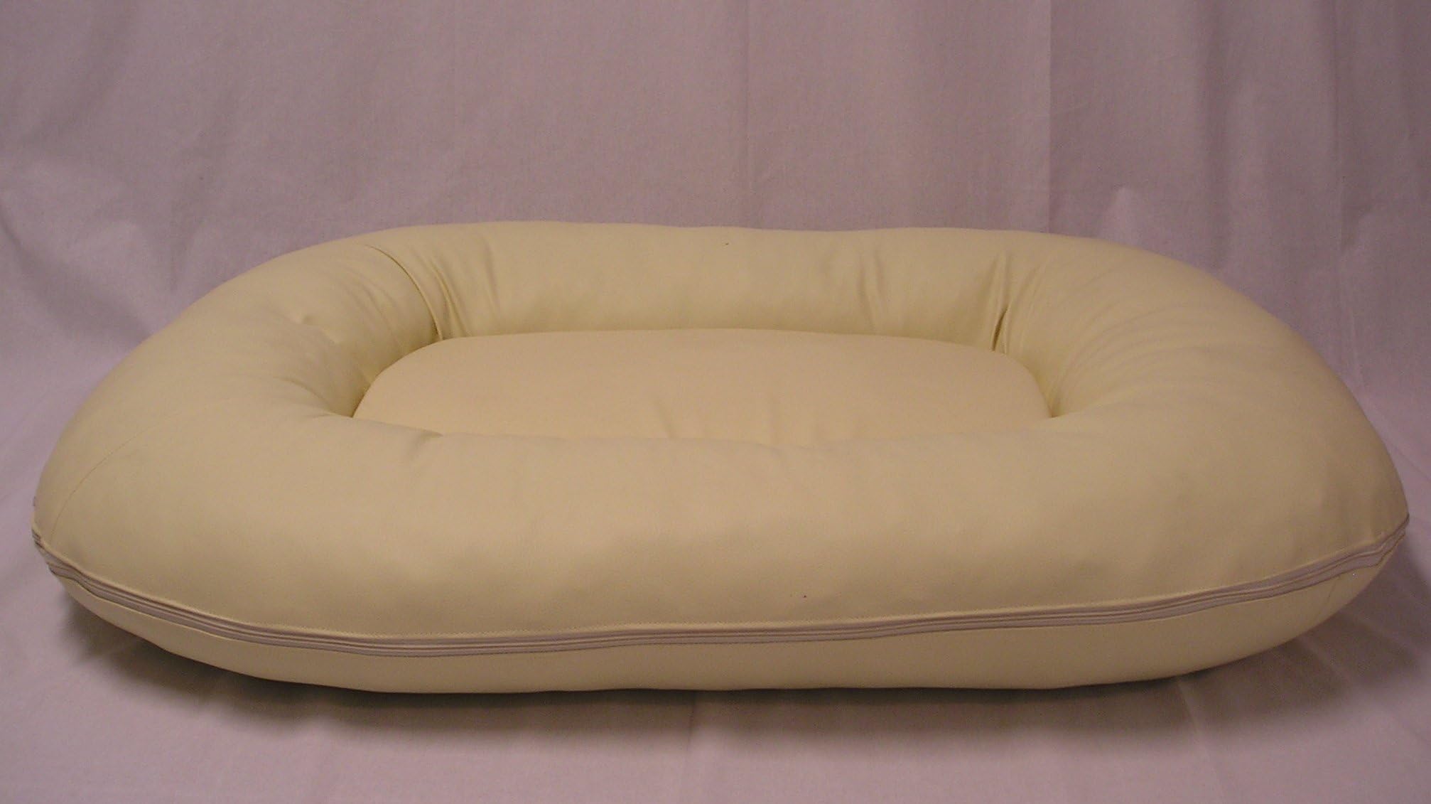 Dog Bed / Boat Cushion Artificial Leather 110 cm x 90 cm Cream
