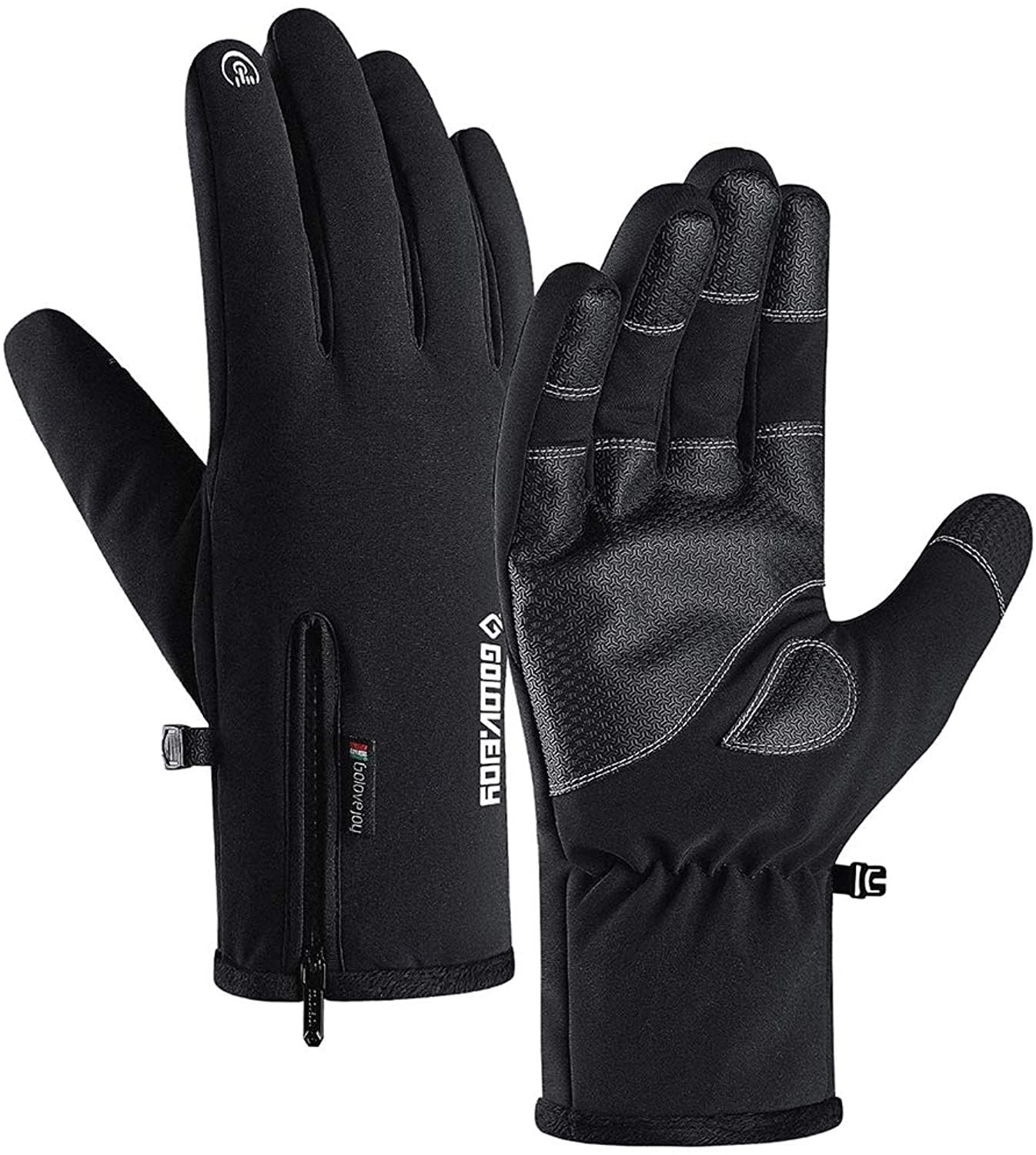 -30℉ Mens Winter Gloves 100% Waterproof Thick Warm Touch Screen for Skiing and Outdoor Work