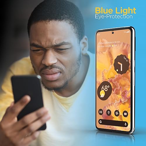 Miniatura 6 de magglass Protector de pantalla para Pixel 8 vidrio templado con aplicador fácil (luz azul)