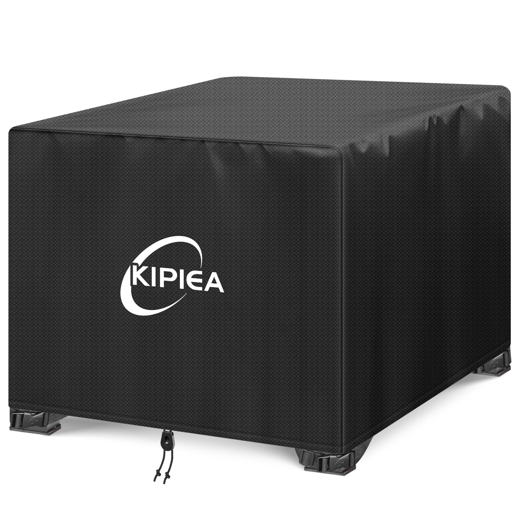 Kipiea Fire Table Cover, Waterproof Round Fire Pit Cover with Anti UV, Fits Outdoor Patio Fire Bowl and No Tears, No Fading - Black (36"D x 20" H) — view 11