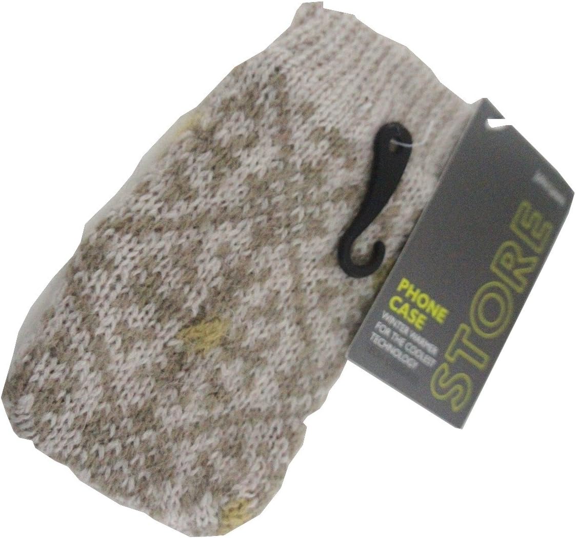 John Lewis Wool Phone Case Sock Tech Snowflake Charcoal or Cream (Cream)