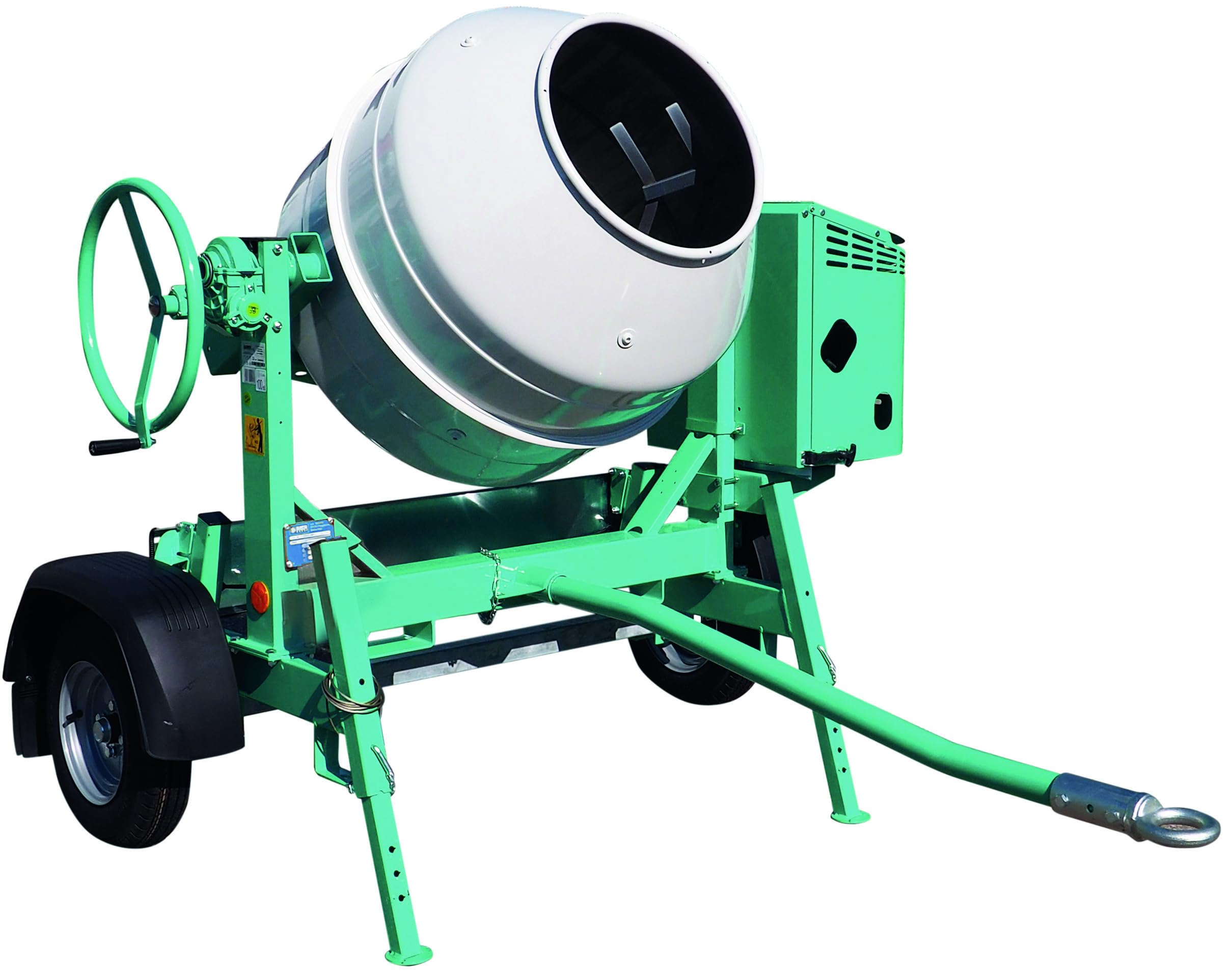 Bétonnière thermique tractable WORMS EX 17, 4.2 kW 345L S 350 R Imer
