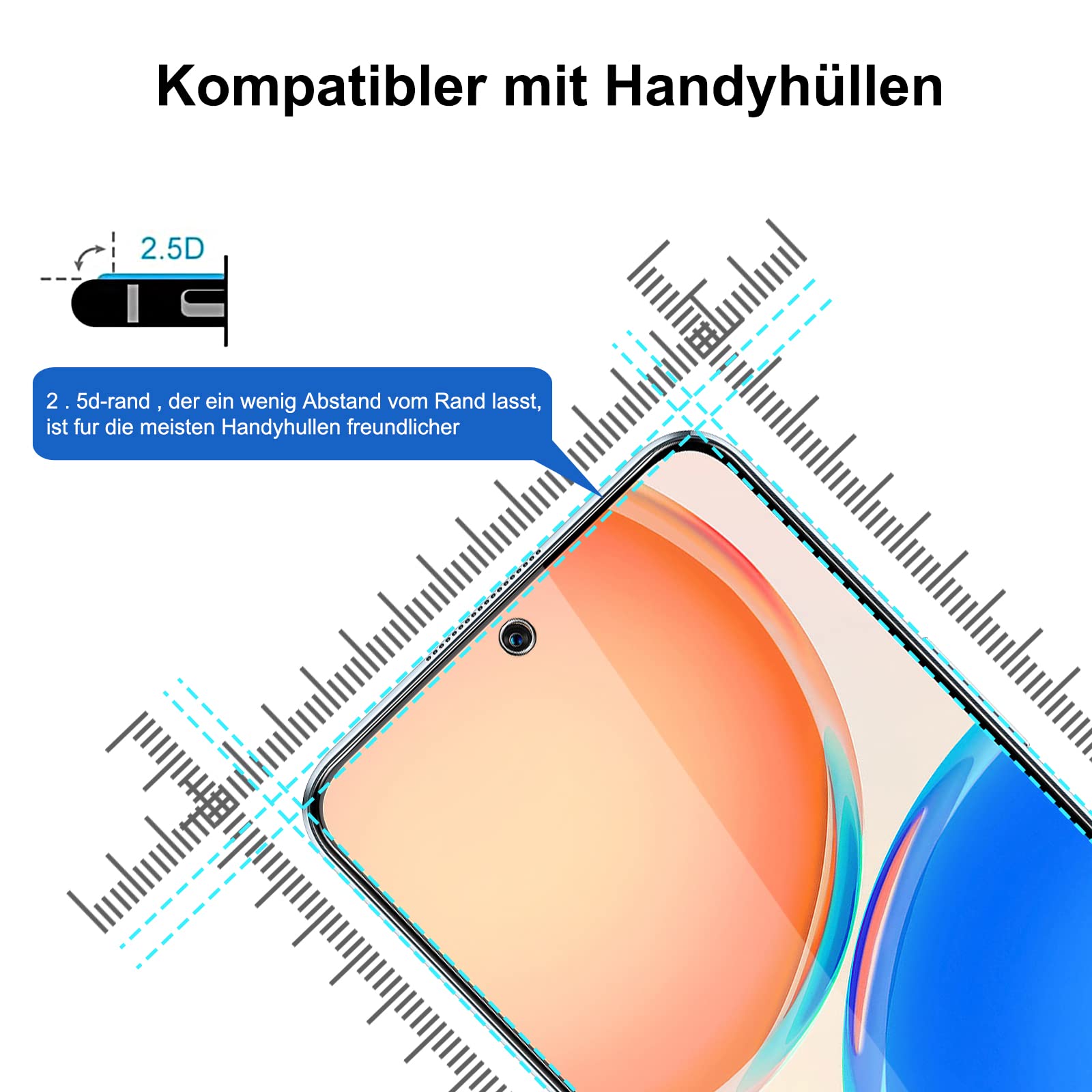 Panzerglas Für Honor 7X – 2 Stück, 9H Härte, 0,33 Mm, Kratzfest, Ultraklar, Inkl. Installationsset