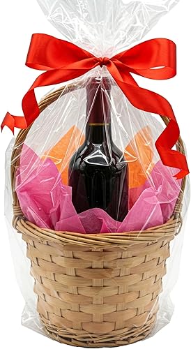 Miniatura 7 de Bolsas de regalo de celofán extra grandes de 18 x 30 pulgadas (paquete de 12) – Bolsas transparentes para cestas de regalo, embalaje de vacaciones
