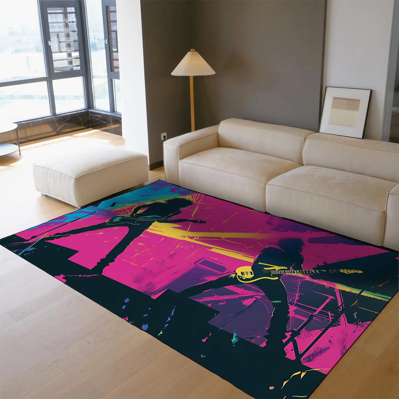 Tapis facile à nettoyer graffiti coloré 80x150 tapis de buanderie