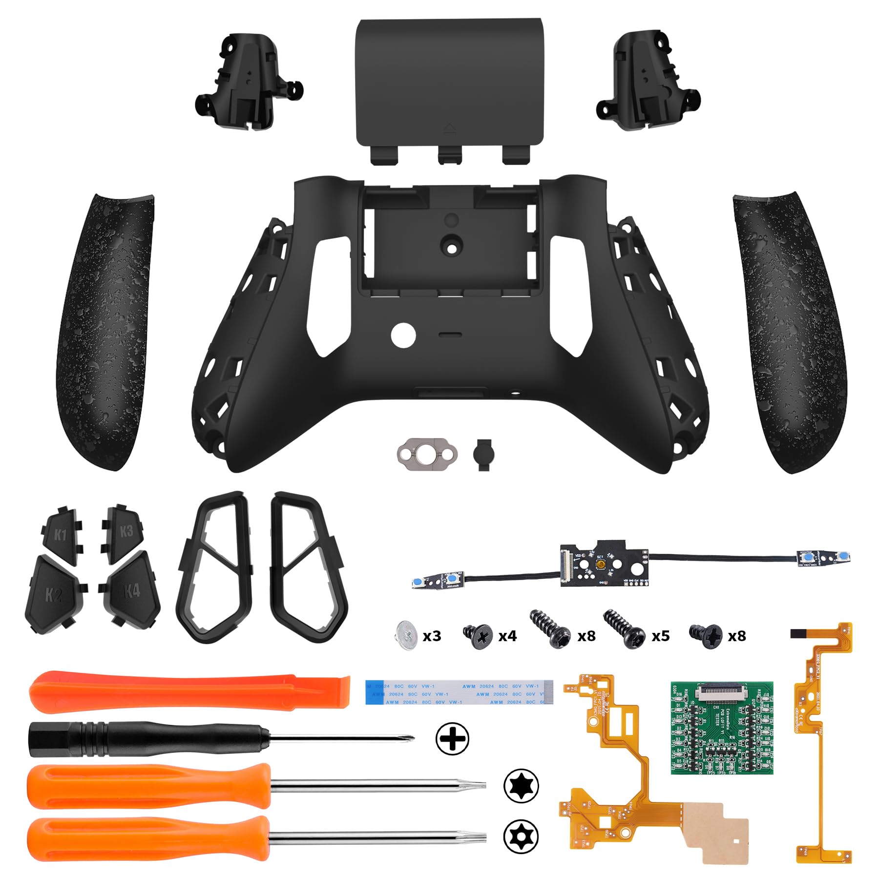eXtremeRate VICTOR X Remap Kit do kontrolera Xbox Series X S, 6 profili, czarne antypoślizgowe