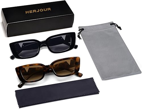 Miniatura 5 de Allarallvr Lentes de sol rectangulares para mujer, estilo retro de los años 90, Y2K, clásicos, vintage, cuadrados, AR82037