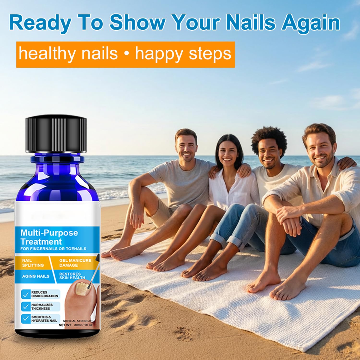 Nail Fungus Treatment – Antifungal Nail Solution for Thick, Discolored Toe Nail Fungus Treatment Extra Strength with Precision Brush – 1 fl oz — view 7