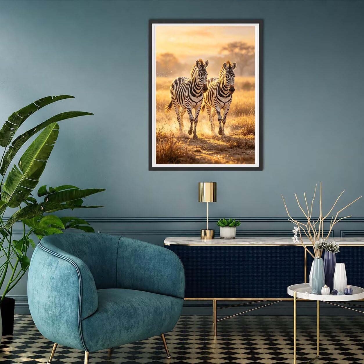 5D Diamond Painting Erwachsene Zebra Eckige Steine 60x80-1172