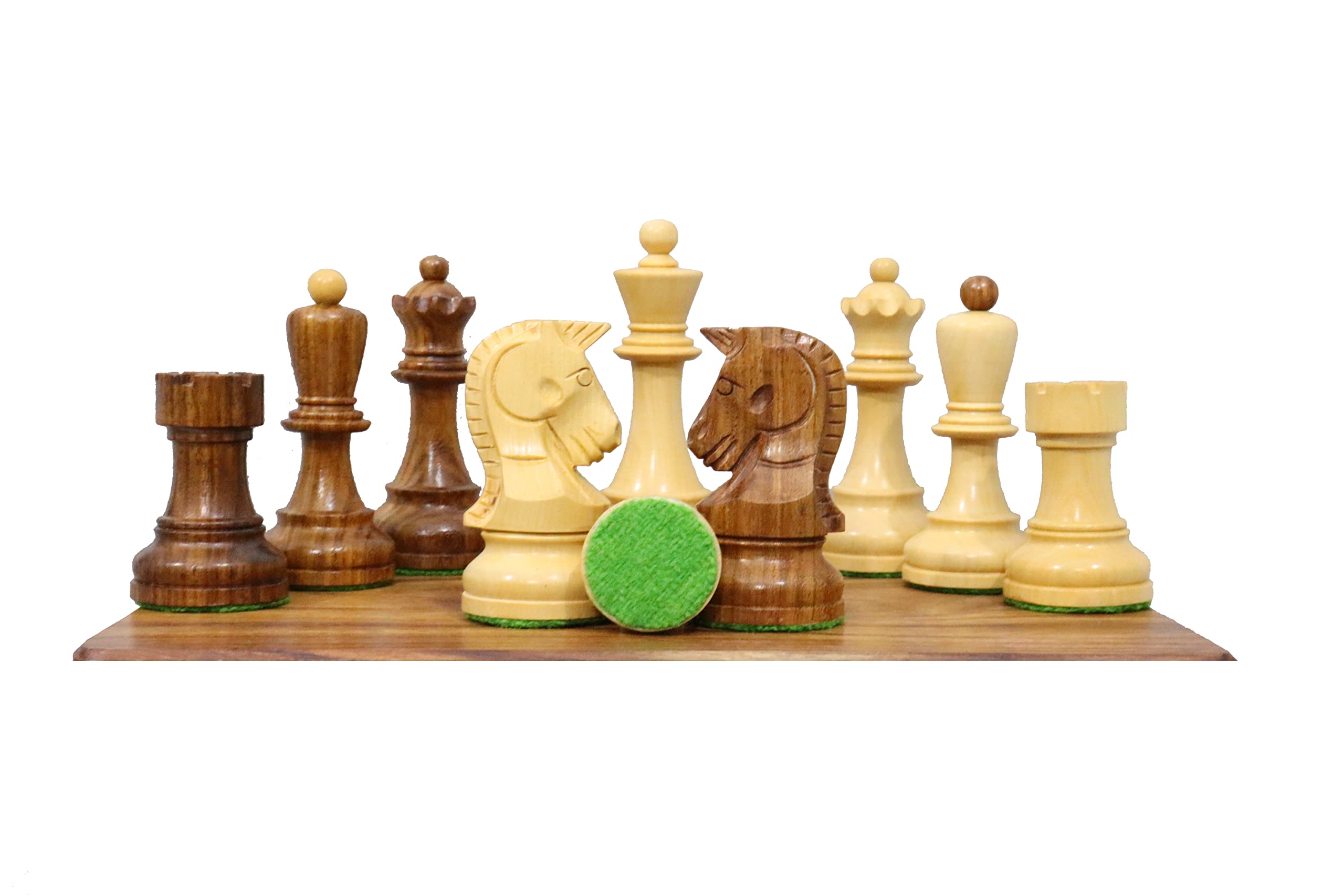 Dubrovnik Chess Pieces in Golden Rosewood- Reproduction of 1950 Bobby Fischer Chessmen- King 3.7"| TAJ CHESS STORE