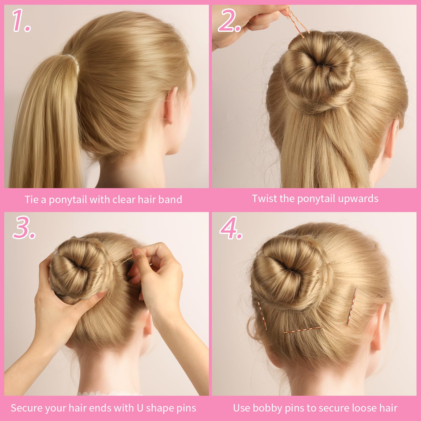 Teenitor 300pcs Bobby Pins Rose Gold Hair, Hair Pins for Women Girls Dance view 6