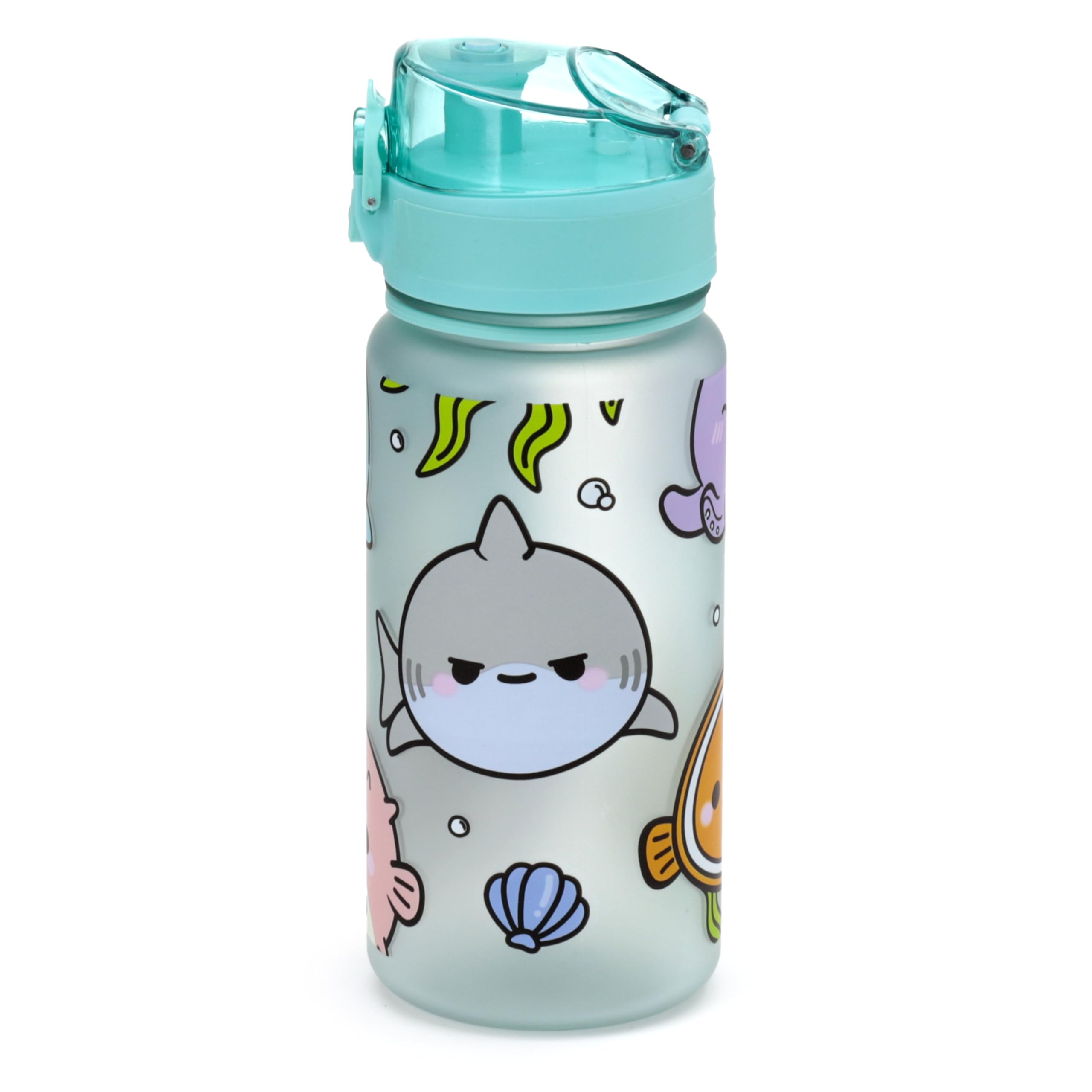 Puckator BOT211 Adoramals Sealife Pop Top 350ml Shatterproof Reusable Children's Bottle with Infuser, Mehrfarbig, 350 ml - Image 4