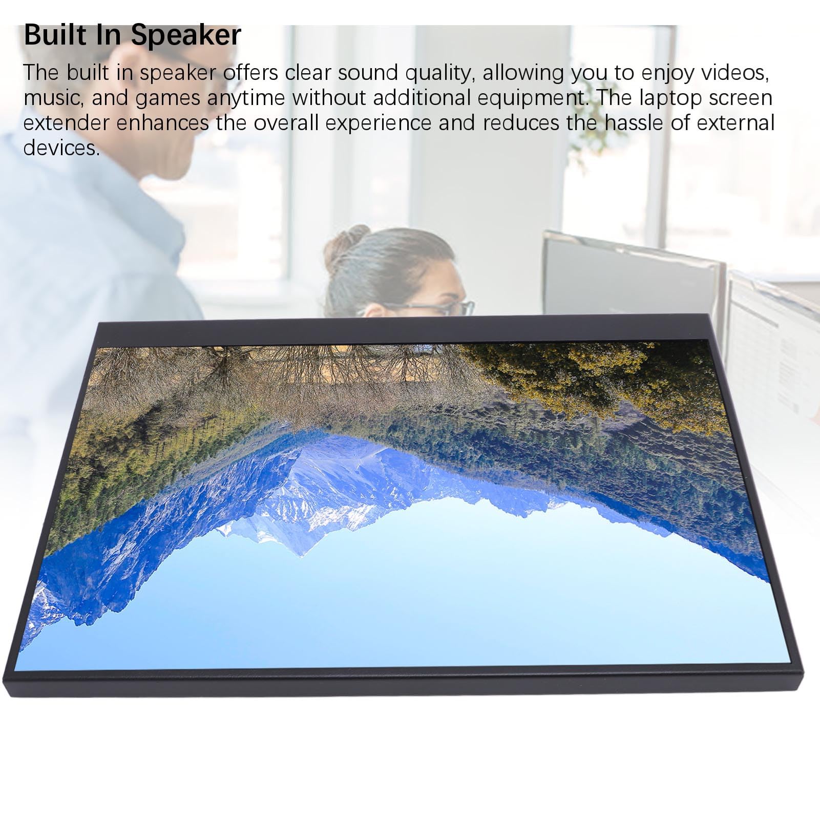 Extender Monitor Laptop, 12 -calowy Przenośny Ekran Laptopa z Wbudowanym Głośnikiem, 1920x1200 185pci, prędkość Odświeżania 60 Hz, Interfejs USB C HDMI