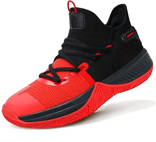 Mens Basketball Shoes Lightweight Breathable Sneakers Anti Slip Sports Shoes for Running Walking Mid Top Sneakers