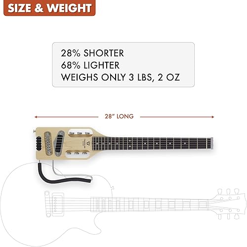 Miniatura 3 de Traveler Guitar Guitarra eléctrica ultraligera de cuerpo sólido (ULE MPS), arce