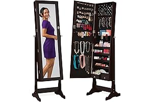 Best Choice Products Freestanding Jewelry Armoire Cabinet for Effortless Organization