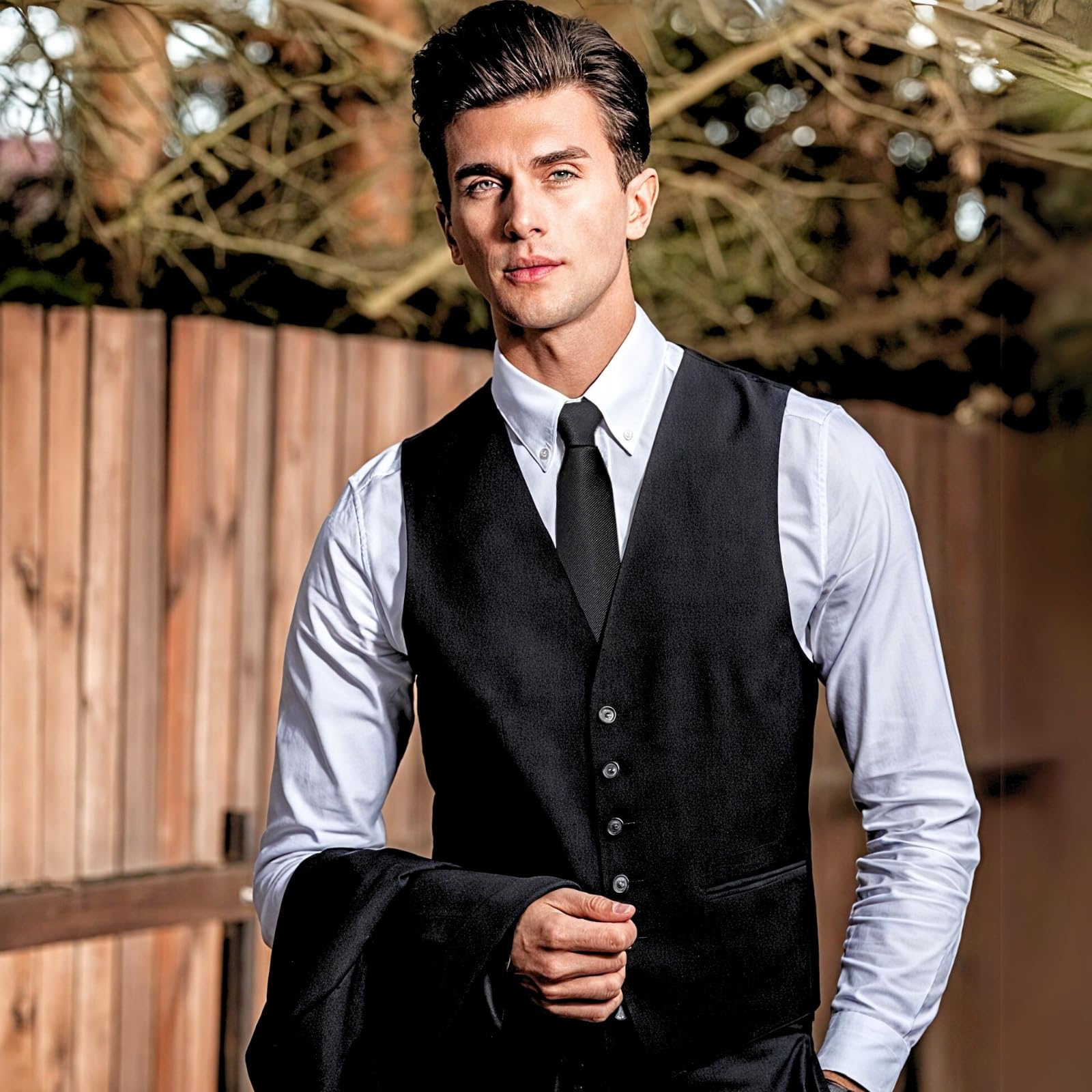 KEYRI 2 PCS Cravate Homme 6cm Classique Cravate Couleur Unie Cravates Fines pour Hommes Durable & Mode Cravates pour Mariage, Affaires, Fête, Travail et Événements Formels