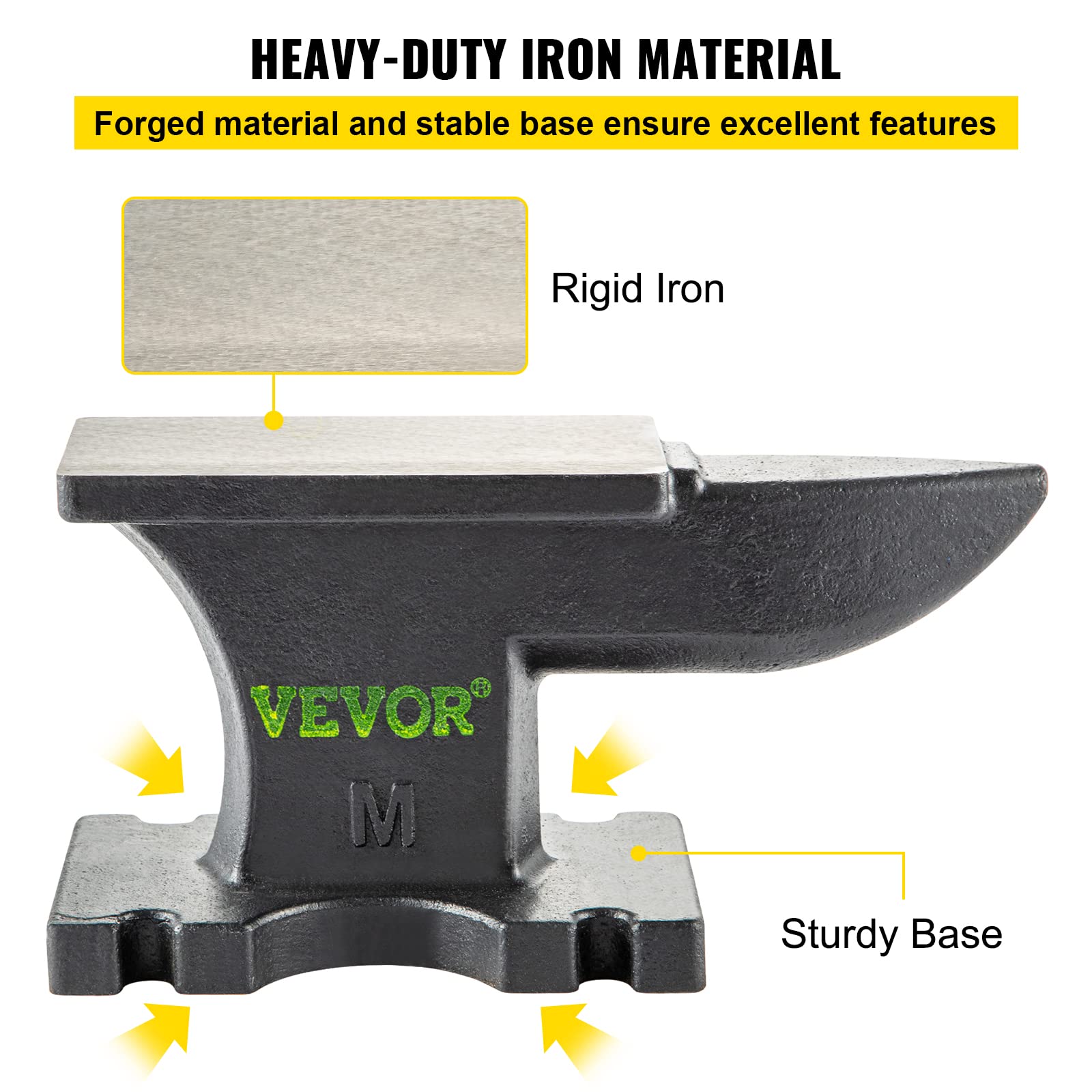 VEVOR Yunque de Hierro Fundido 25lbs/11kg - Mini Yunque Cuerno 29 x 12 x 14,1 cm - Del Banco de Metal 209HB