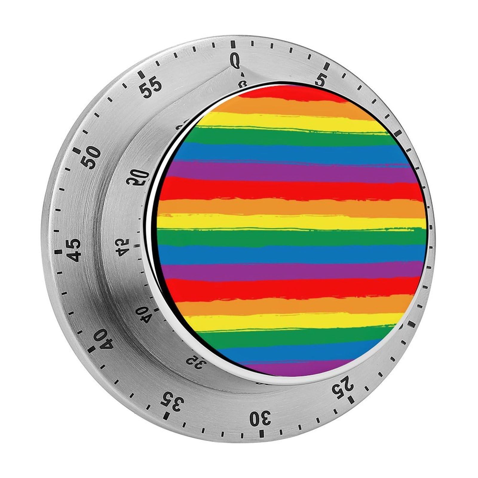 LGBT Rainbow Proud Flag Mechanical Rotary Timer, Used for Daily Timing