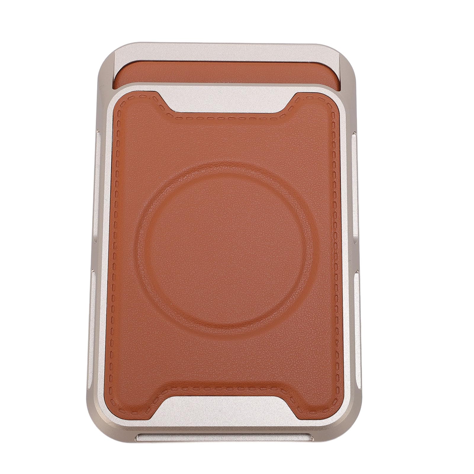 Porta Carte di Credito Magnetico Leggero Portafoglio con Attacco Design Pratico per Viaggi Lega di Alluminio di Grado Aerospaziale Facile da Trasportare (1 X Cerchio Magnetico)