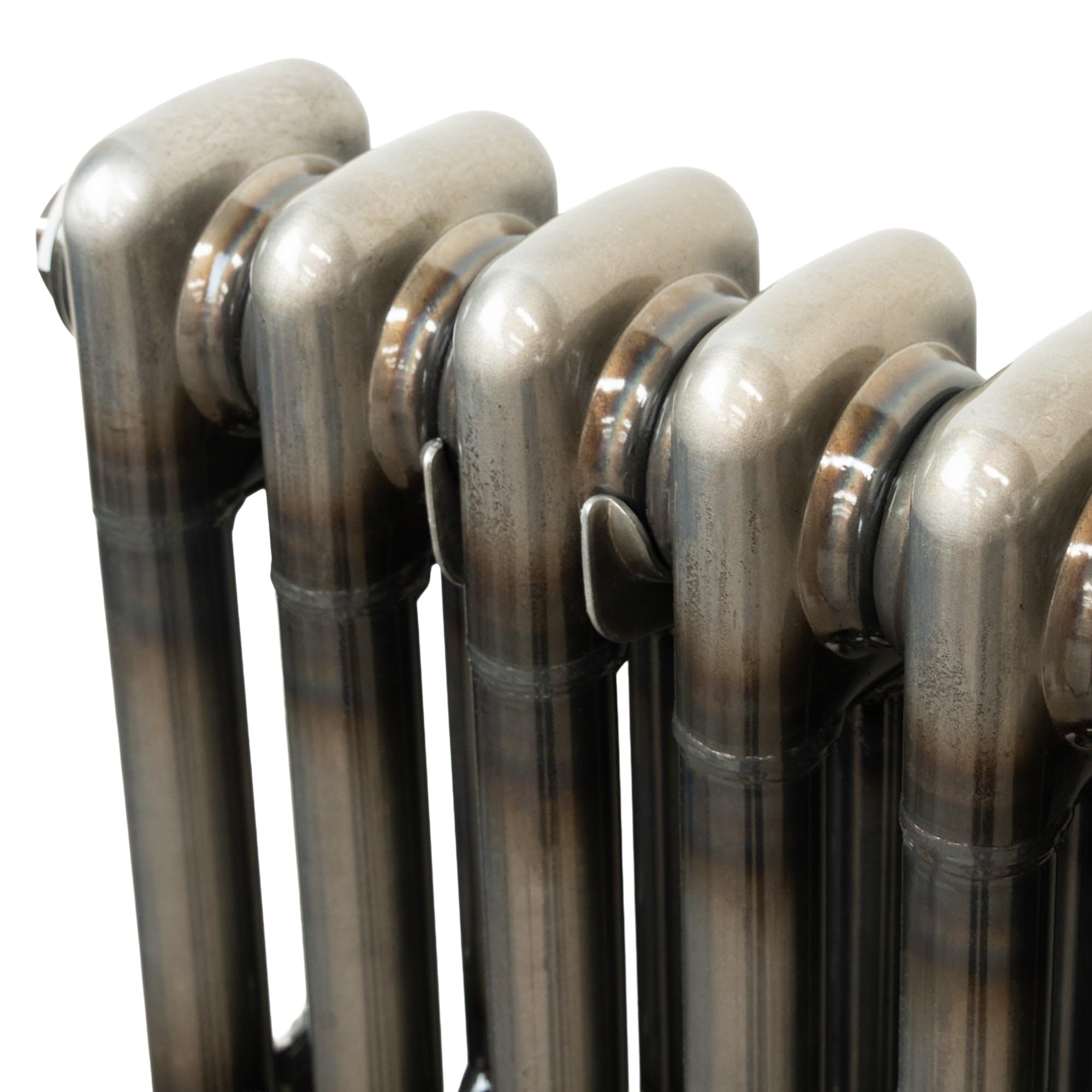 Radiador Vertical Tradicional 1800 x 290 mm 3 Columnas y Válvulas Termostáticas – Metal Crudo Estilo Industrial 1599W Incluye Soportes, Kit de Instalación y Cepillo