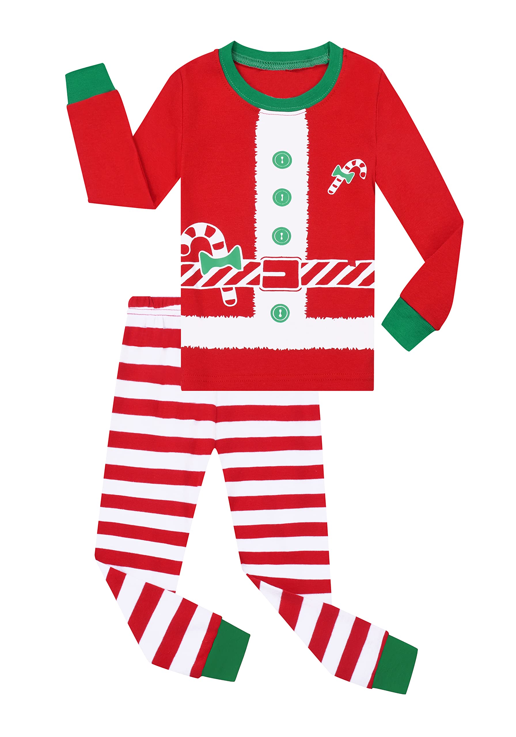 BenaiveChristmas Pajamas Set Boys Girls, Holiday Pjs for Boy Cotton Pajama, 2-Piece Children Sleepwear Pants Set