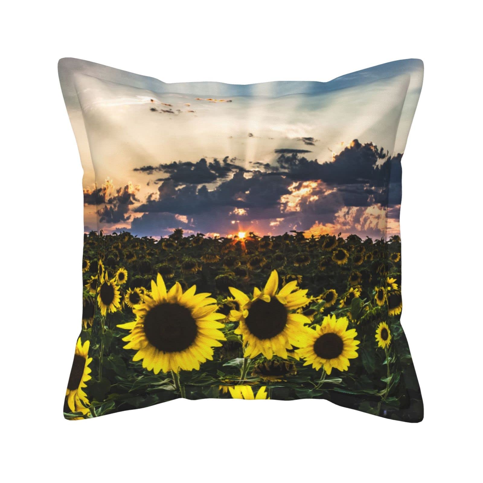 Housses de coussin tournesol en similicuir de qualité supérieure