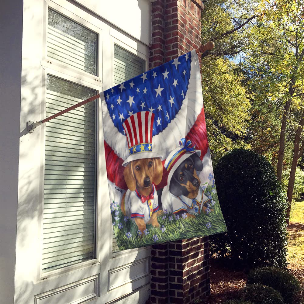 Caroline's Treasures VHA3029GF Happy Birthday Teckel Jardin