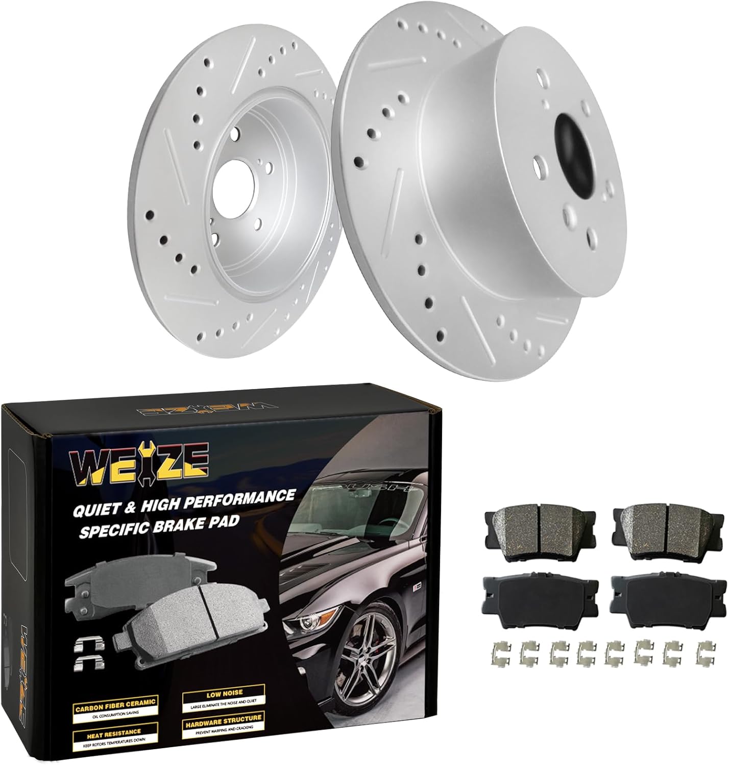 Hot Deals Today πΊπΈ – WEIZE Brake Kits Rear Brake Pads and Rotors Kit for Toyota 2012-2017... Hot Deals Today πΊπΈ – WEIZE Brake Kits Rear Brake Pads and Rotors Kit for Toyota 2012-2017...