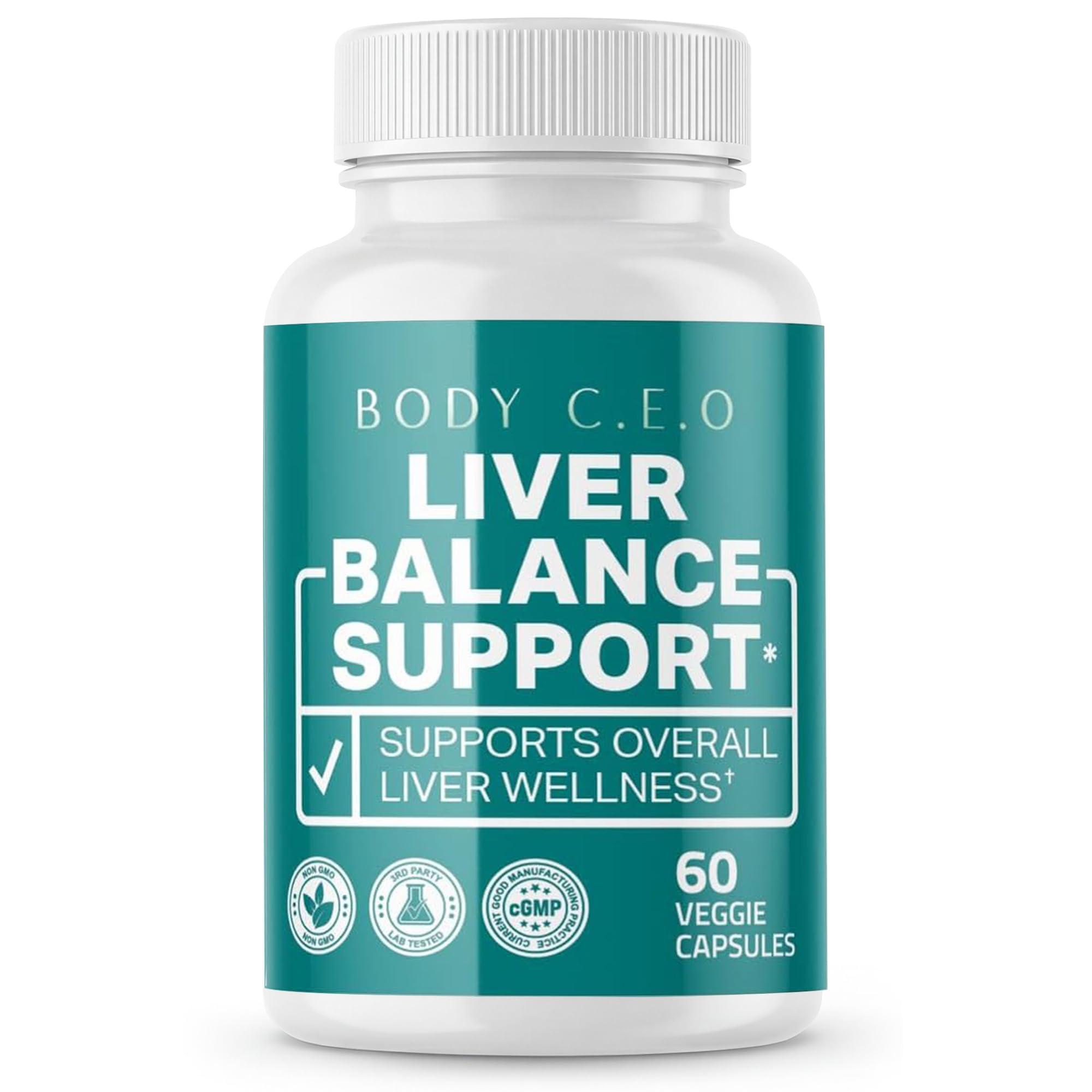 Body C.E.O. Liver Balance Support 1315mg for Liver Health, 60 Veggie Caps