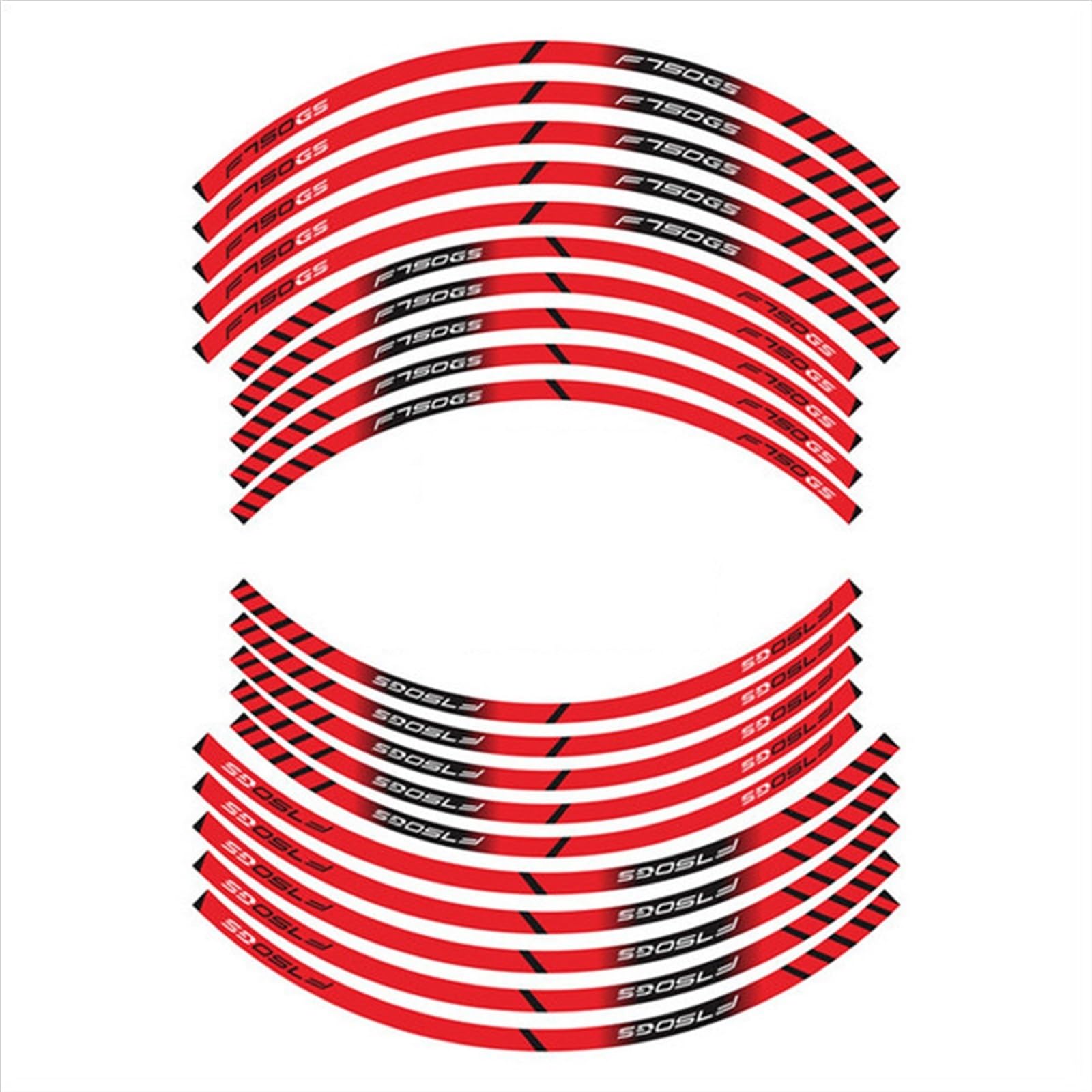 Frynuzb A4 Applique For F750gs Reflective Stickers For Motorcycle Inner Wheel Rim Stickers(A4)