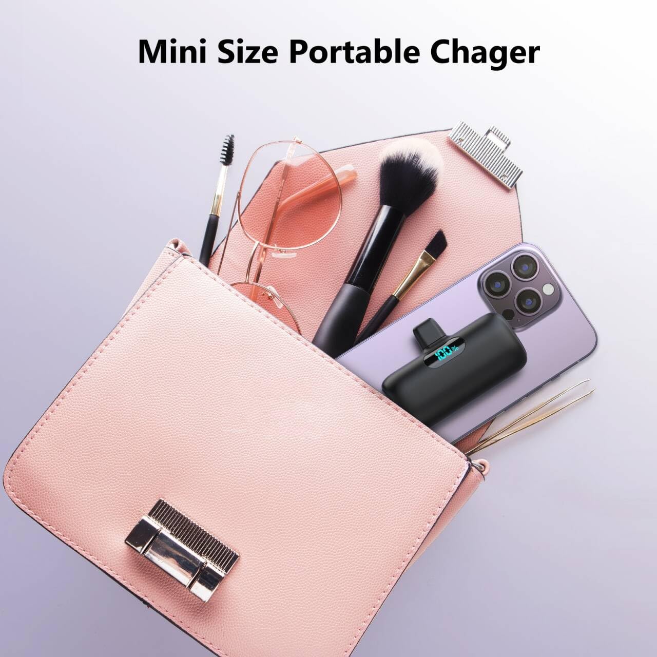 Caricabatterie portatile per iPhone 17/16/15, mini power bank 5000 mAh PD USB C, caricabatterie portatile da viaggio, batteria essenziale per iPhone 17/17 Air/16/16 Pro/15/15 Pro Max/Android/Samsung