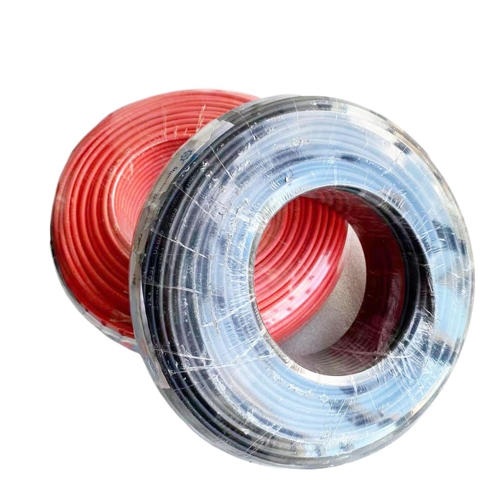 Cable fotovoltaico Cable Solar de 100 Metros, 8 AWG, 10 mm², Rojo, Negro, fotovoltaico, for Conexiones de Paneles solares(50M Red and Black)